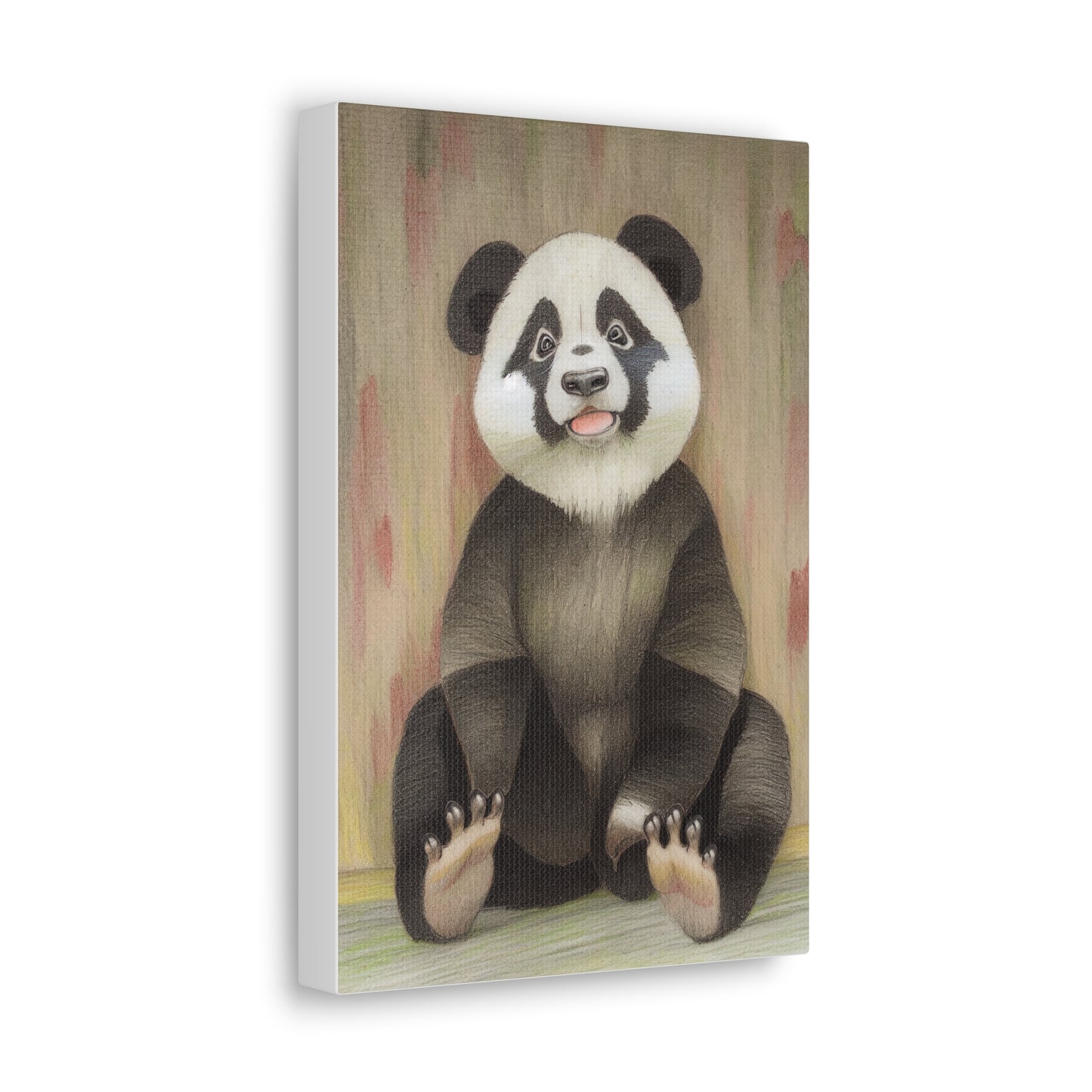 Panda - Canvas - Pencil Art by Elena Rossi