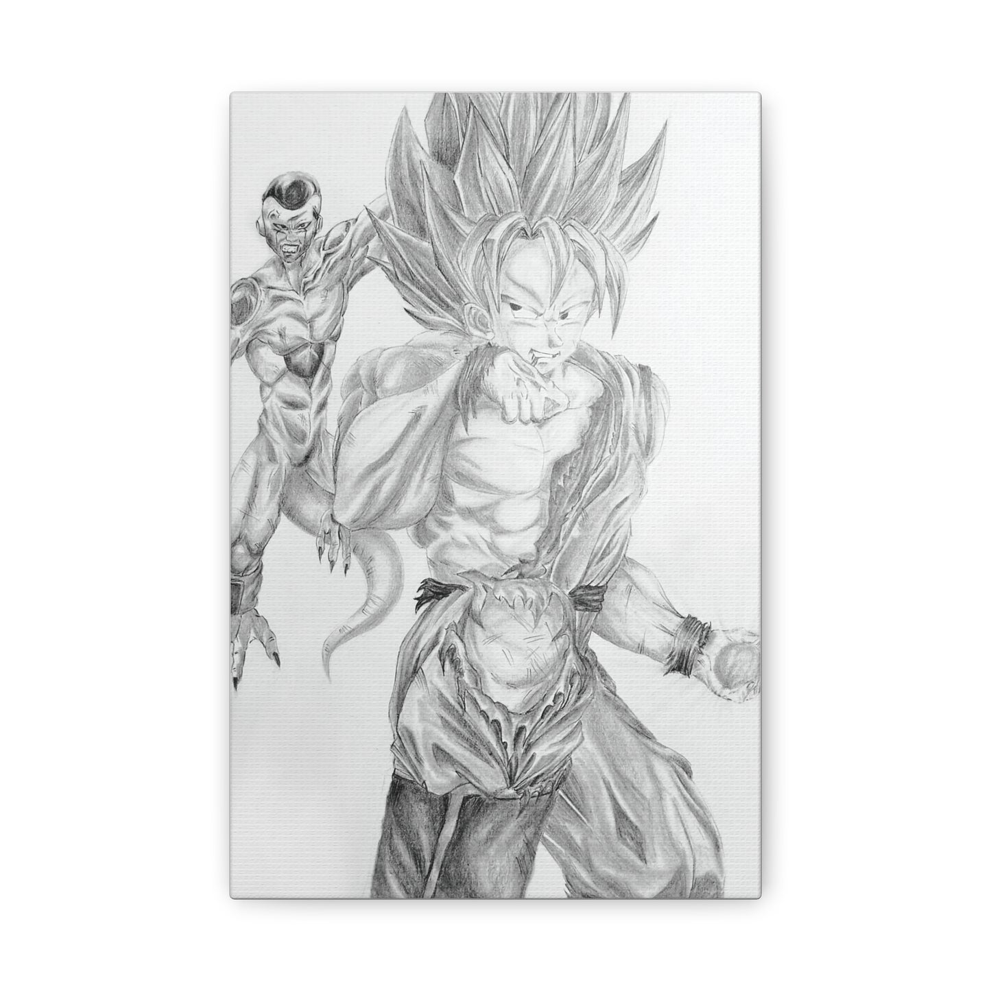 Son Goku VS Freezer - Canvas - Pencil Art by Desiree Mrosek