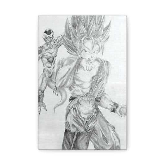 Son Goku VS Freezer - Canvas - Pencil Art by Desiree Mrosek