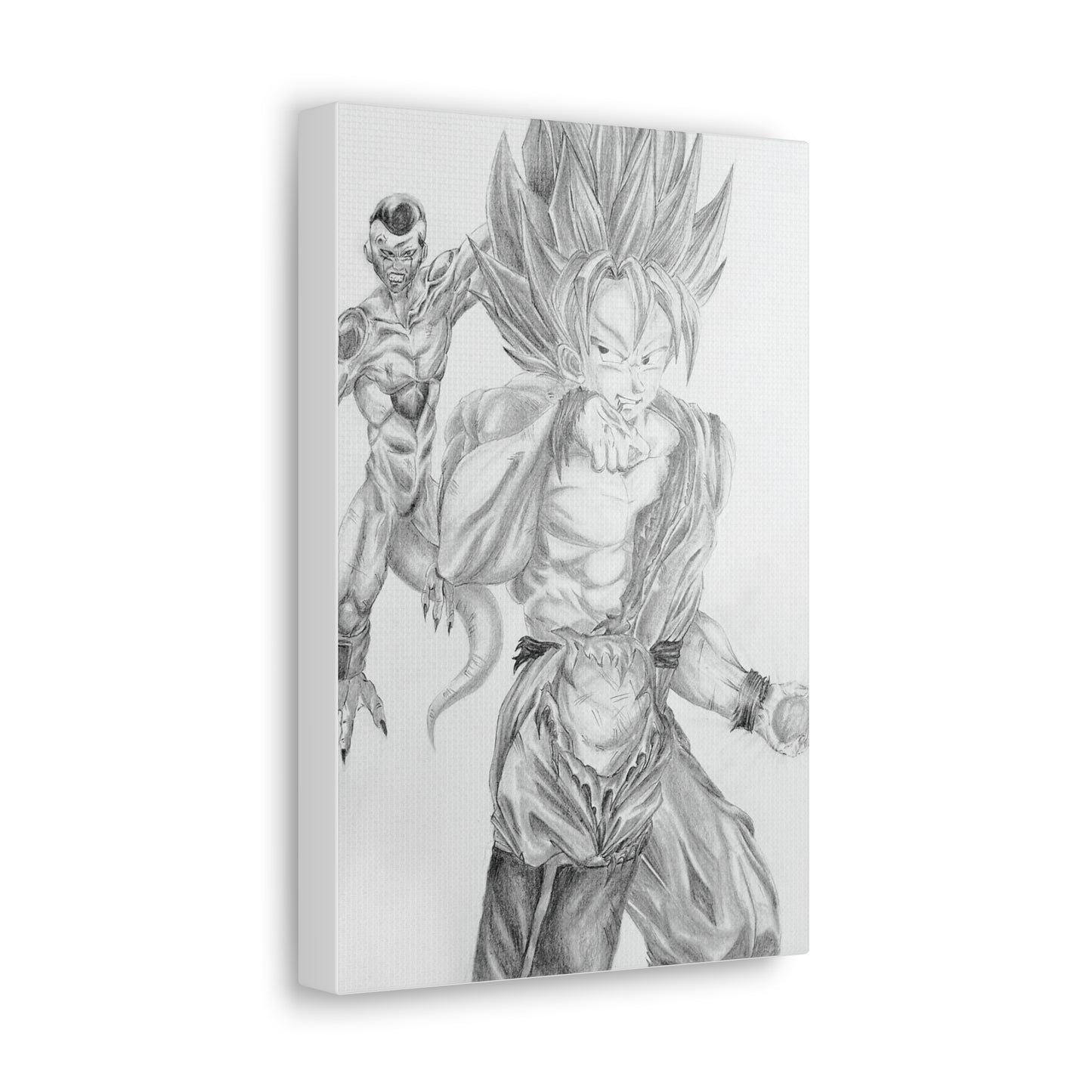 Son Goku VS Freezer - Canvas - Pencil Art by Desiree Mrosek